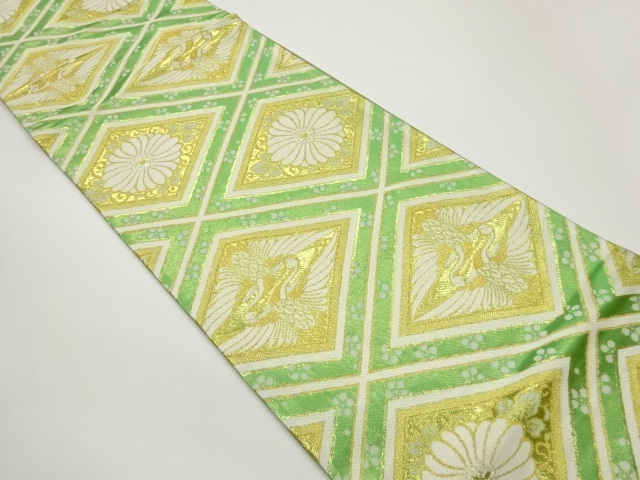JAPANESE FUKURO OBI / WOVEN CRANES
